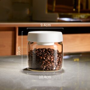 500ml Vacuum glass storage jar with white cover