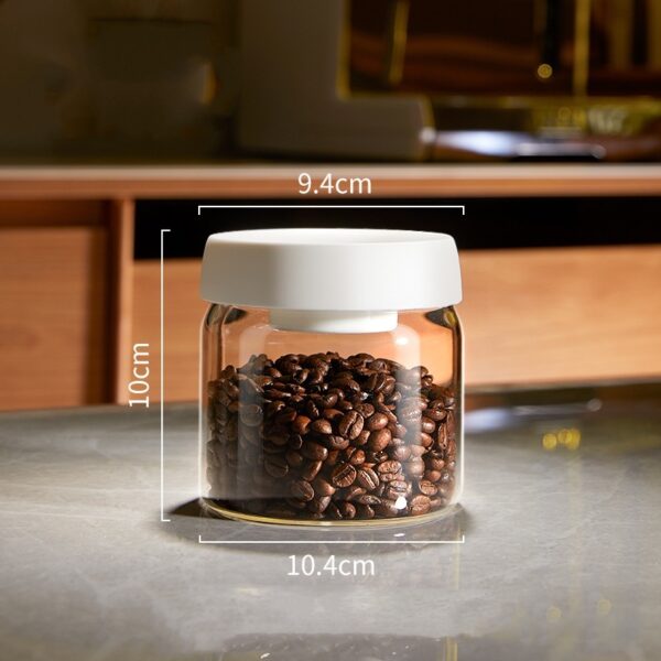 500ml Vacuum glass storage jar with white cover