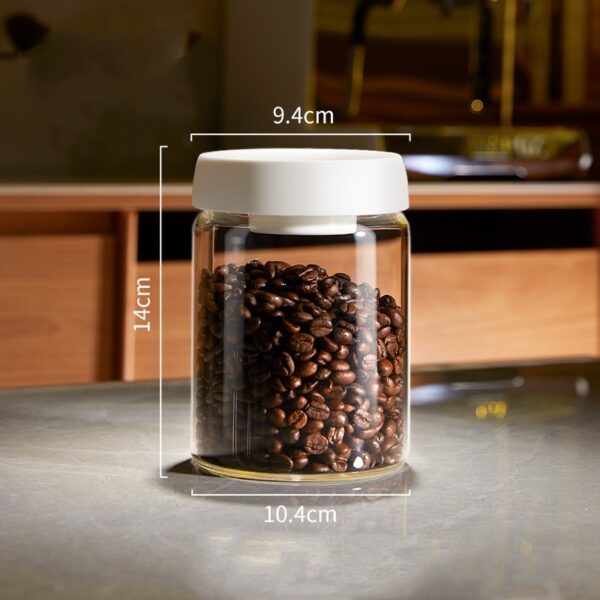 900ml Vacuum glass storage jar with white cover