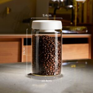 1300ml Vaccum glass storage jar with white cover
