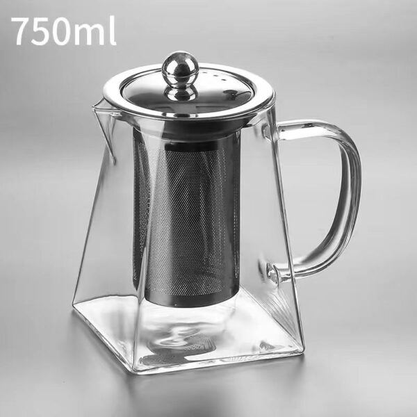 750ml Glass teapot with stainless steel filter and cover