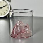 Mountain-shaped glass cup