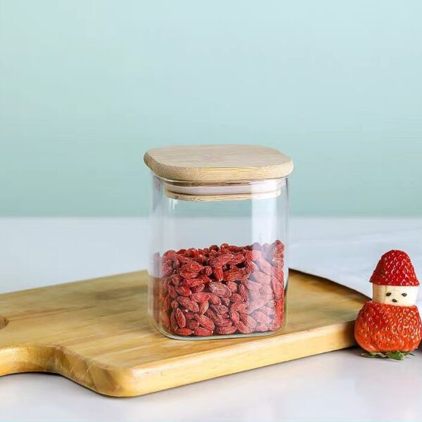 Square glass storage jar 400nl