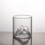 Mountain-shaped glass cup