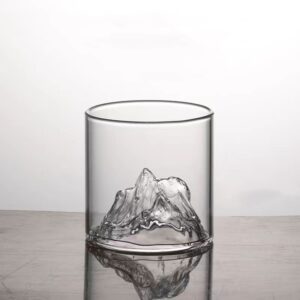 Mountain-shaped glass cup