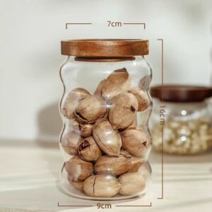 Curved glass storage jar