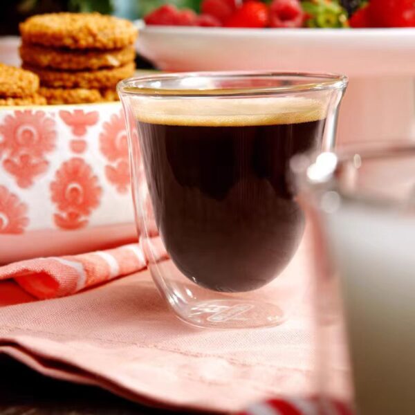 300ml Double glass cup with Bell design