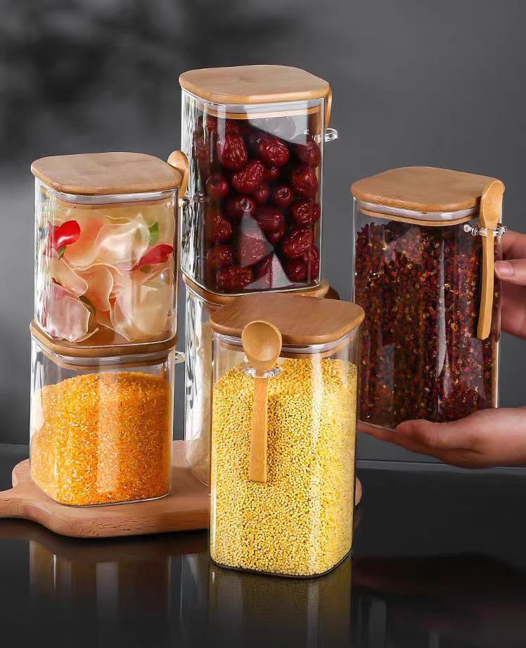 Home Square glass storage jar