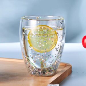 Star double glass cup