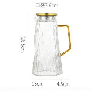 2000ml Glacier Transparent Color Cold Water Bottle