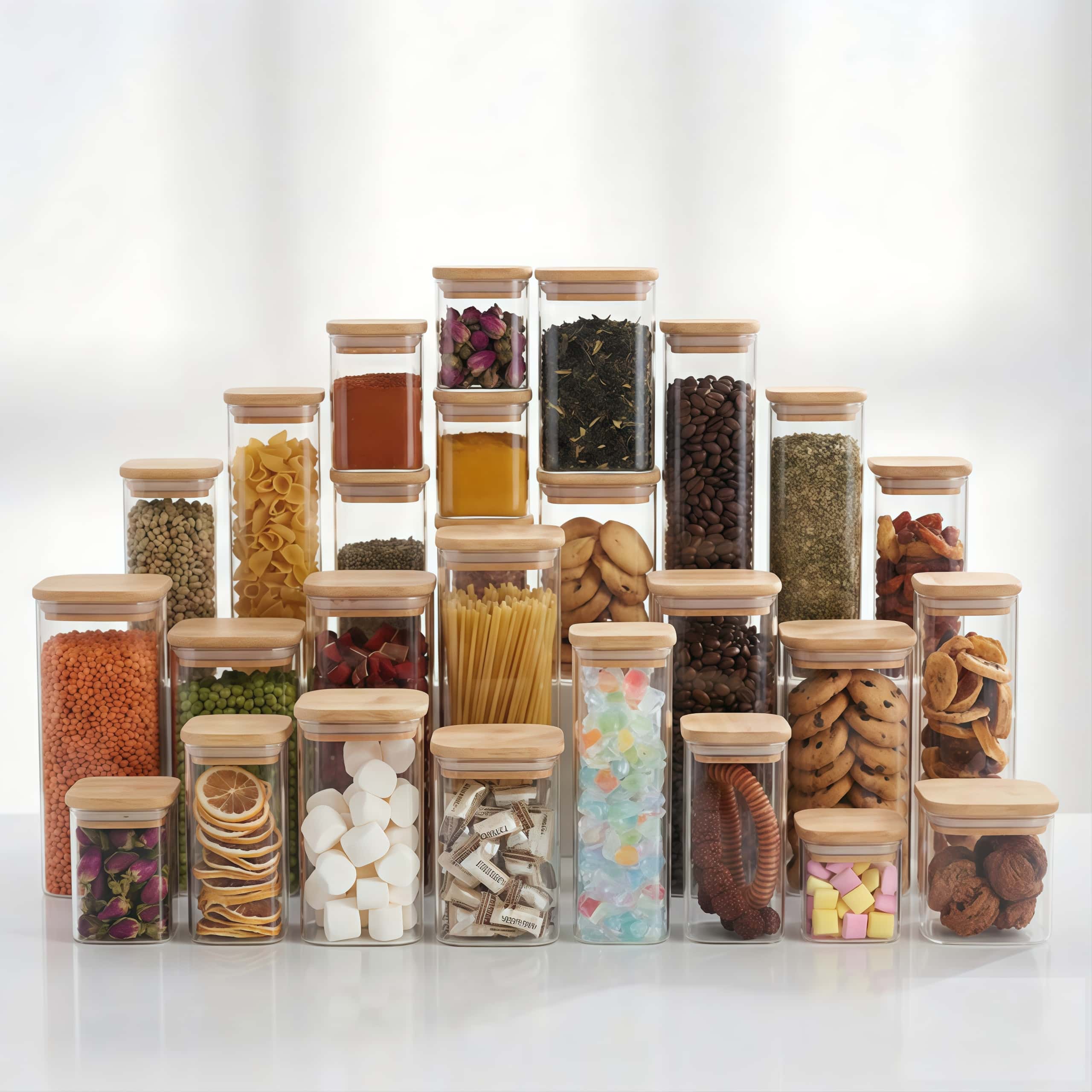 Bamboo-covered storage container